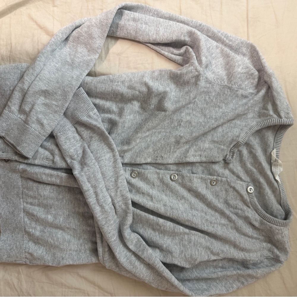 Gray Button-Up Cardigan